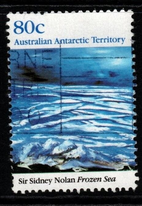 AUSTRALIAN ANTARCTIC TERR SG87 1989 80c LANDSCAPE PAINITNGS FINE USED