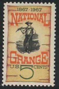 Scott 1323- National Grange, 100 Years, Farmer- MNH 5c 1967- unused mint stamp