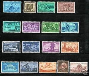 PCBstamps    US 1953-1954 Comm Year Set (1017-1029)(1060-1063), (17), MNH, (4)