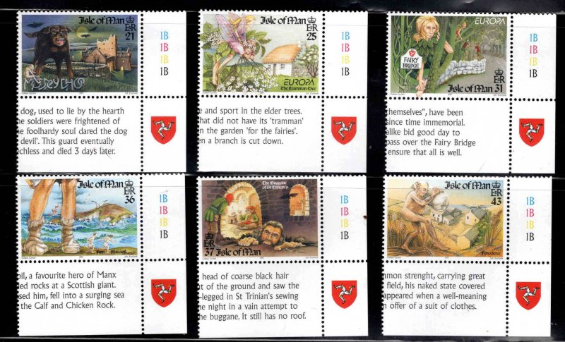 ISLE OF MAN  Scott 738-743  MNH** Stories and Legend set