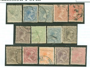 Spain #255/257-269 Used Single