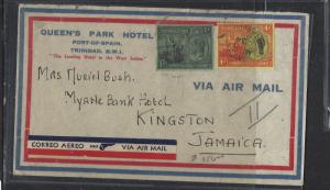 TRINIDAD & TOBAGO (P1712B) KGV 4D+1/- INTERISLAND A/M TO JAMAICA 1934 