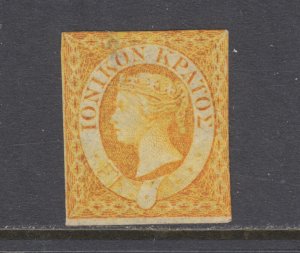 Ionian Islands Sc 1 MLH. 1859 ½p orange Queen, unwatermarked, small thin