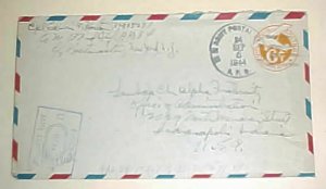 US  OCCUPATION ITALY APO 34 SALINE IN USE ONLY 17 DAYS 1944 SEPT 4