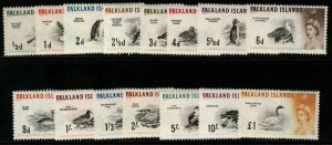 FALKLAND ISLANDS SG193/207 1960 BIRDS MNH