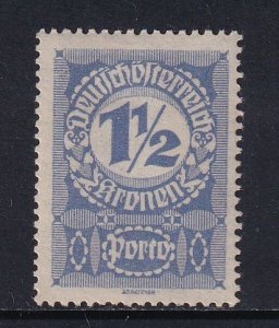 Austria #J85  MH  1921  Postage Due 1 1/2k
