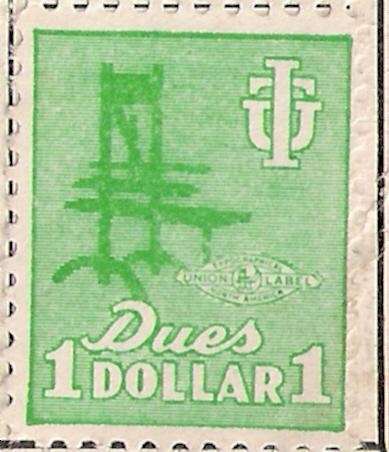 US: NYC Typographical Union due stamps Original 1954 booklet