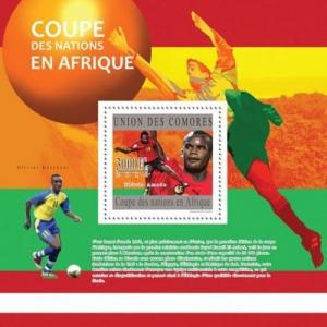 COMORES 2010 SHEET AFRICAN NATIONS CUP FOOTBALL SOCCER SPORTS COUPE cm10202b