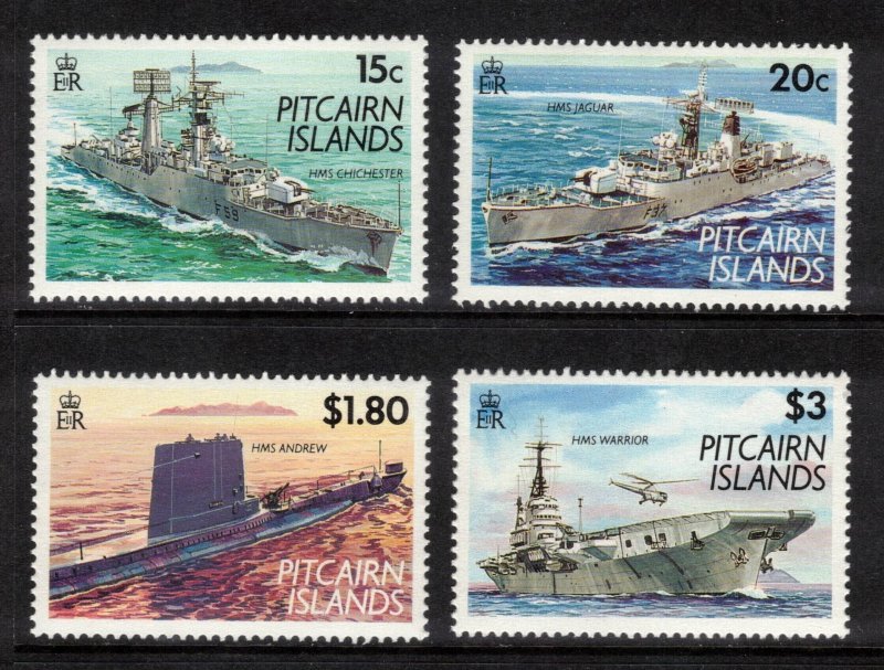 PITCAIRN ISLANDS 1993 Royal Naval Vessels; Scott 379-82; MNH