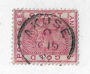Gold Coast  Sc #13  1p  deep rose used with CDS  (Akuse) VF