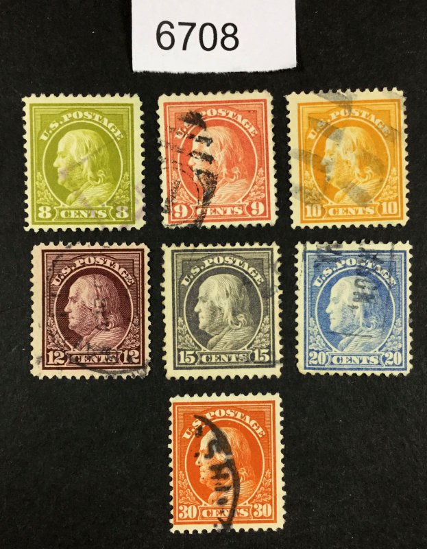 MOMEN: US STAMPS # 414-420 USED LOT #A 6708