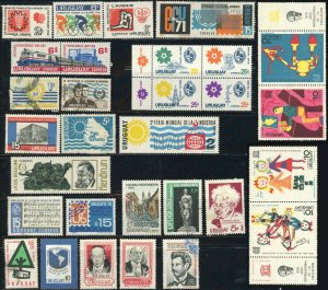 Uruguay Postage Stamp Collection 1970-1971 Latin America Used Mint LH