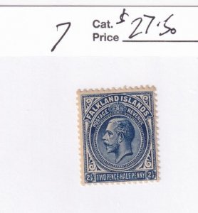 FALKLAND ISLANDS # 33 VF-MVLH KGV 21/2p CAT VALUE $27.50
