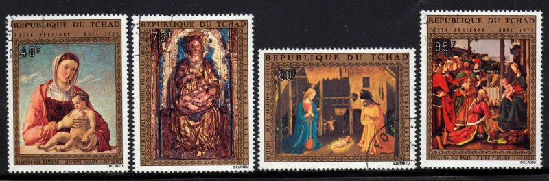 Chad #C144-47 ~ Cplt Set of 4 ~ Christmas ~ Ucto, LHM  (1972)