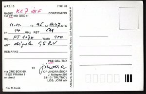 QSL QSO RADIO CARD OK 1 MKI, Trutnov, Czech Republic  (Q790)