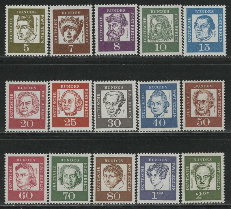 Germany Berlin Scott # 9N176 - 9N190, mint nh, cpl set