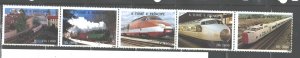 S TOME E PRINIPE   1996  TRAINS  Set. #1280 - 1284   M.N.H.