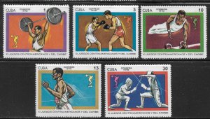 Cuba 1496-1501 1970 Central American Games set MNH Scott c.v. $18.40