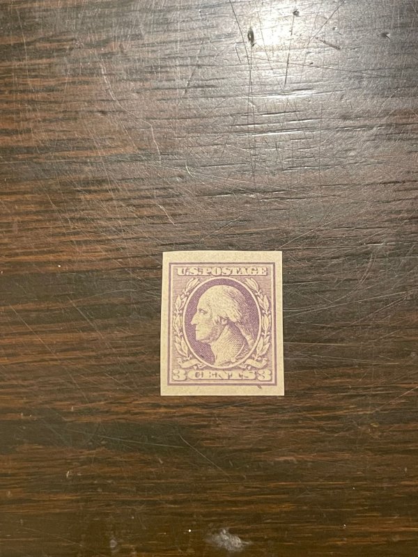US SC 535 MNH, Imperf 3¢ Washington (1) XF/Superb