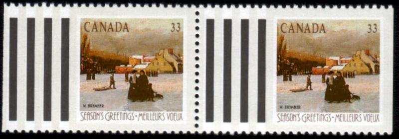 Canada Scott 1259 Christmas 1989 MNH Booklet Pair