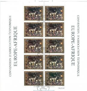 CONGO PEOP. REP.  ANIMALS-PAINTING #C169 & #C170 IMPRINT SHEETS C...