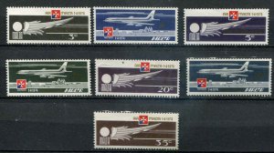 Malta SC# C2-8 jet Aircraft and Winged Emblem set (7) MH