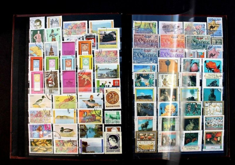 Worldwide Stamp Collection in Supersafe Stock Book Album 894 Used Stamps