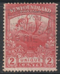 Canada Newfoundland Scott 116 - SG131a, 1919 Caribou 2c used