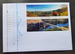 *FREE SHIP Croatia Bridges And Viaducts 2015 River Mountain Landscape (FDC)