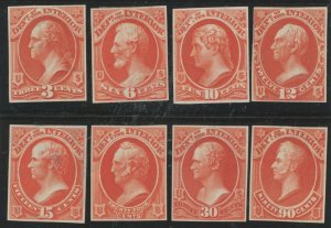 United States #O17P3-O24P3 Unused Single