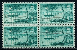 US #1021 Block of 4 Used