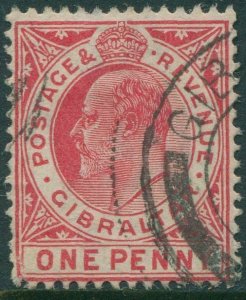 Gibraltar 1907 SG67 1d red KEVII FU