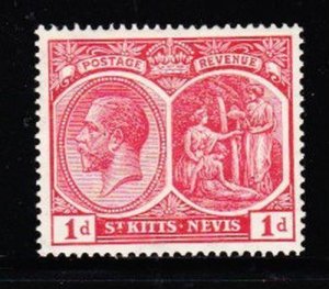 Album Treasures  St Kitts-Nevis Scott # 38  1p  George V   Medicinal Spring MLH