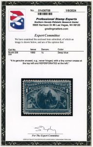 US Stamp #230 Columbian Expo 1c - PSE Cert - MNH - See Description Below