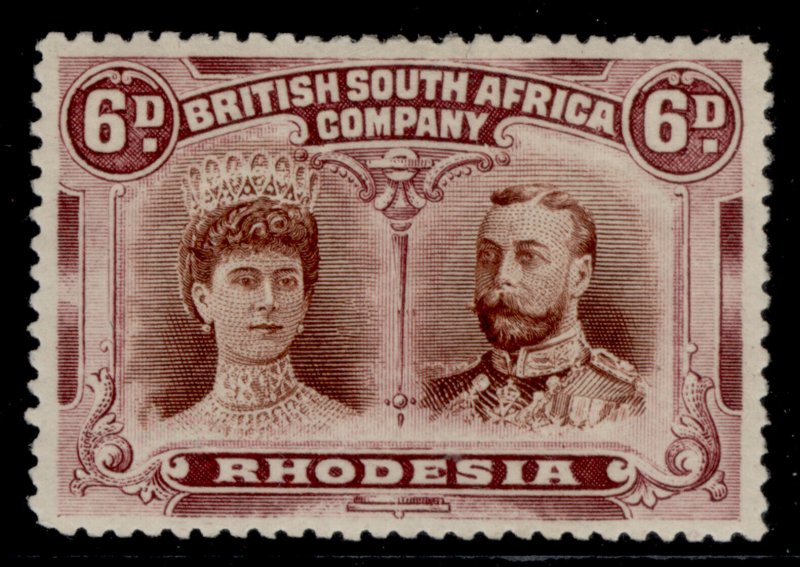 RHODESIA GV SG144, 6d red-brown & mauve, M MINT. Cat £50.