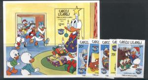 Caicos Islands 54-9 MNH Disney, Christmas, Donald Duck