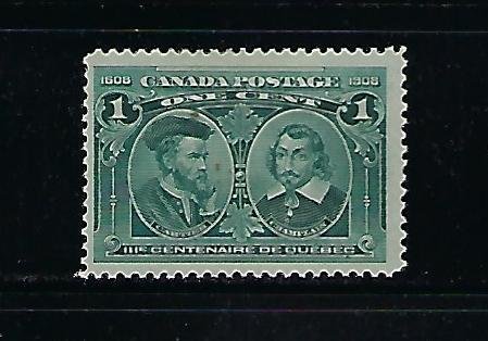 CANADA SCOTT #97 1908 QUEBEC TERCENTENARY ISSUE 1C (GREEN) -MINT NEVER HINGED