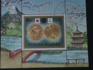 ​FUJEIRA-OLYMPIC GAMES SAPPORO'72-FUJI MOUNTAIN-CTO- S/S FANCY CANCEL-VF