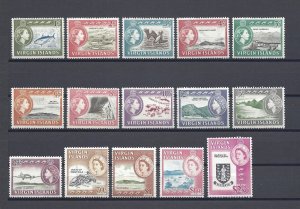 BRITISH VIRGIN ISLANDS 1964/68 SG 178/192 MNH