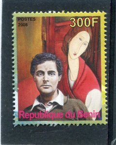 Benin 2008 Amadeo Modigliani Paintings Stamp Perforated Mint (NH)