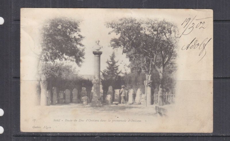 ALGERIA,1902 ppc. SETIF, Bust of Duke of Orleans, SETIF, 5c., to Austria. 