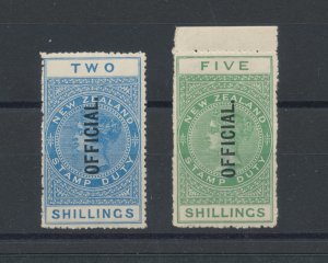 1913-25 NEW ZEALAND - Stanley Gibbons # O82/O83 - Official Postal Fiscal stamp o