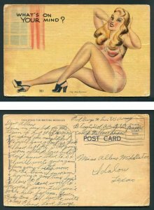 1943 Soldier Free Frank Postcard - Camp Wallace, Texas (DPO 1941-1950) to Idalou