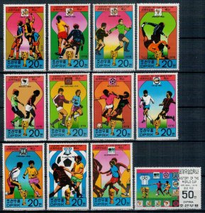 North Korea 1978 MNH Stamps Scott 1698-1709 Sport Football Soccer