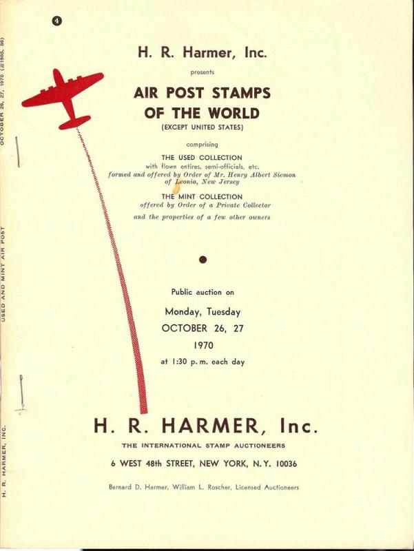 HR Harmer: Sale # 1985-1986  -  Air Post Stamps of the Wo...