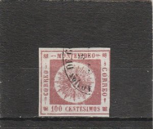 Uruguay  Scott#  9  Used  (1859 Government Issue)