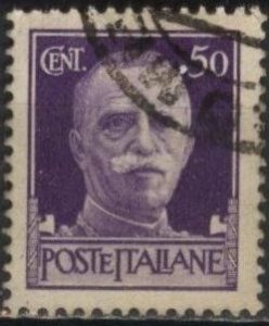 Italy 221 (used) 50c Victor Emmanuel III, purple (1929)