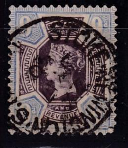 Great Britain 1887 9d lilac & blue  Queen QV Jubilee  VF/Used/(o)