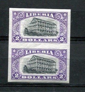 Liberia 1918 Imperf Pair MNH 50 exist Sc 174 var von Saleski 222b  10142