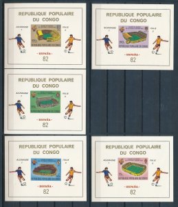 [112724] Congo Brazzaville 1982 World Cup football winners Deluxe sheets MNH